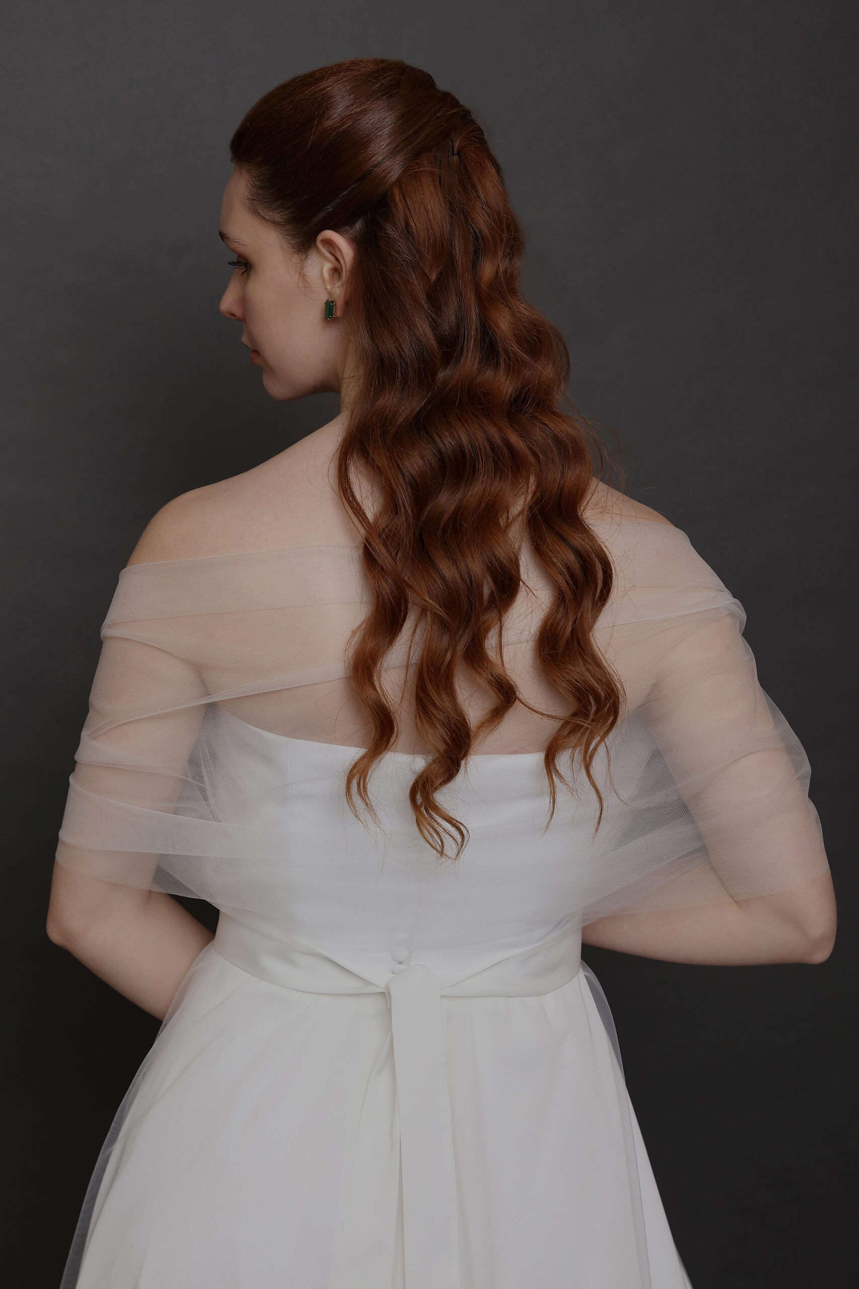 MORA-Stola ad anello in tulle - immagine 4