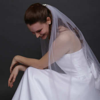 VIVIANA-Velo medio con gioiello applicato
